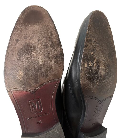 Bruno Magli Loreto BM600677 Black Leather Low Top Plain Toe Oxfords Size 11.5 - Picture 11 of 11